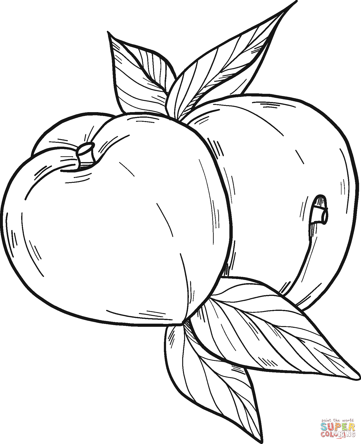 Peaches coloring page | Free Printable Coloring Pages