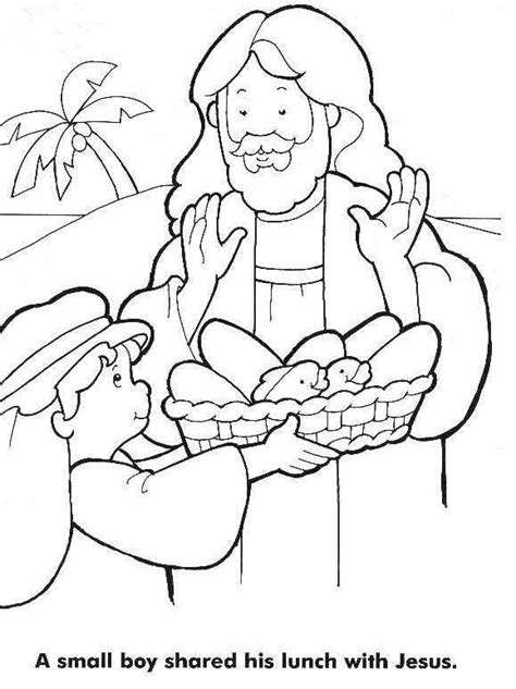 Jesus Feeds Coloring Page - Shefalitayal
