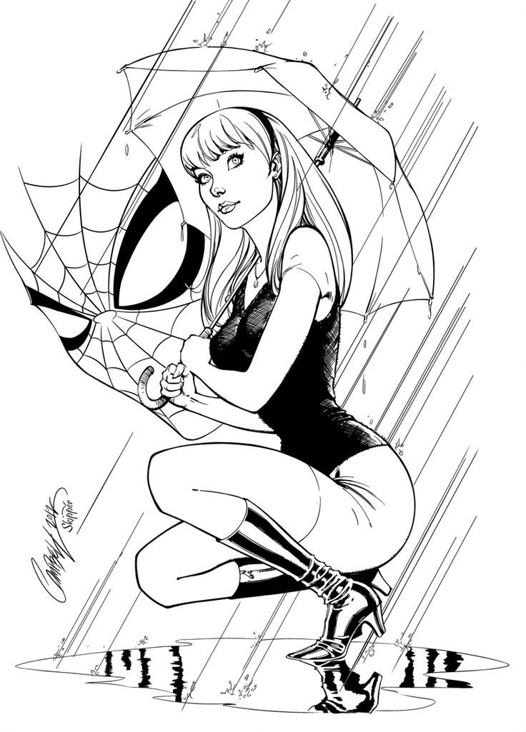 Spider Gwen comic colouring page | Spider gwen comics, Spider gwen art,  Superhero coloring pages