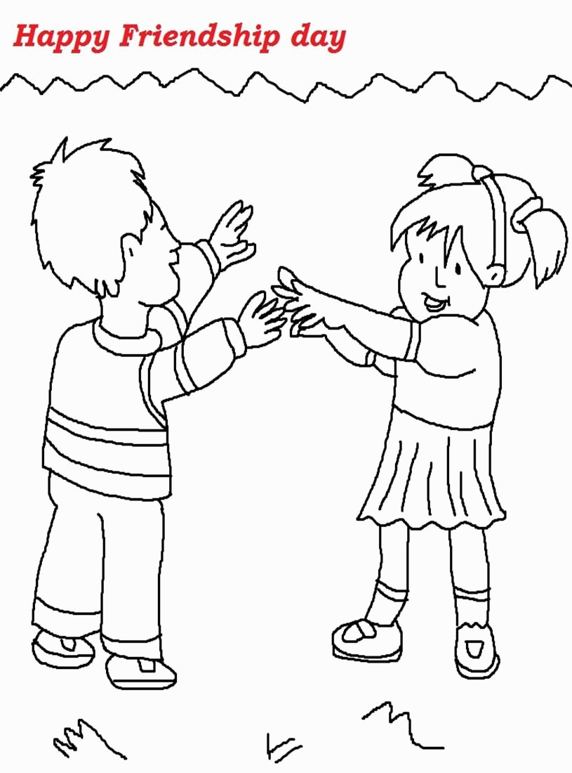 Friendship Coloring Pages For Kindergarten - High Quality Coloring ...