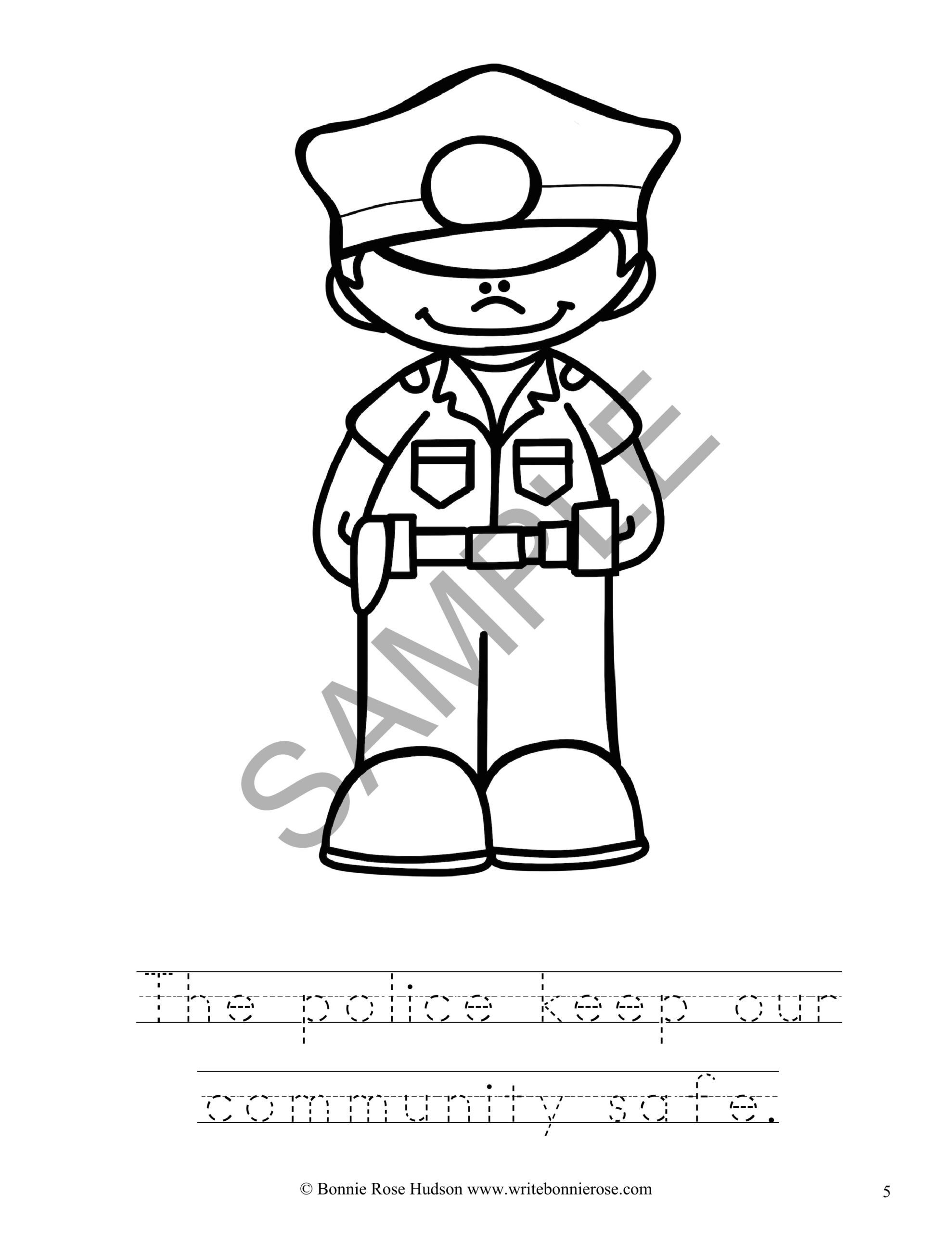 Community Helpers Coloring Book-Level B | Made By Teachers
