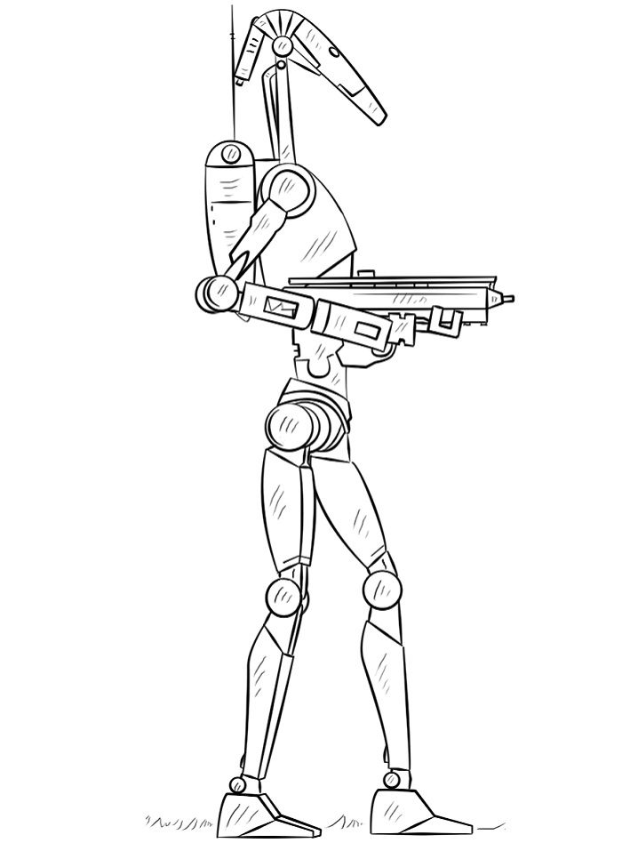 Battle Droid Coloring Page - Free Printable Coloring Pages for Kids