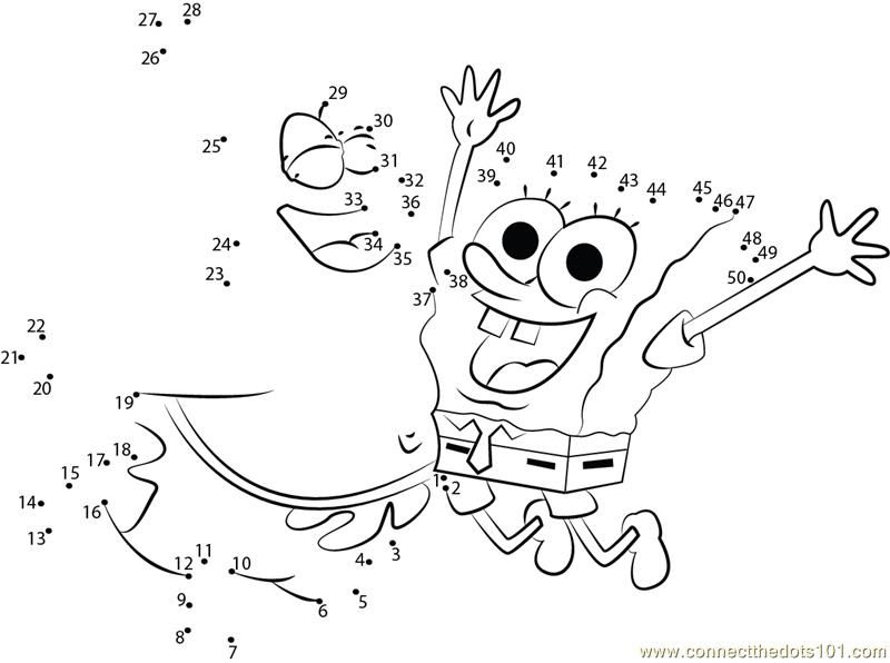 Spongebob Having Fun dot to dot printable worksheet - Connect The Dots | Connect  the dots, Dot to dot puzzles, Dot worksheets