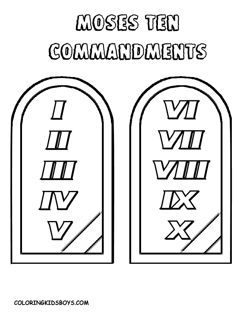 Coloring Pages For 1St Commandment - Coloring Pages For All Ages