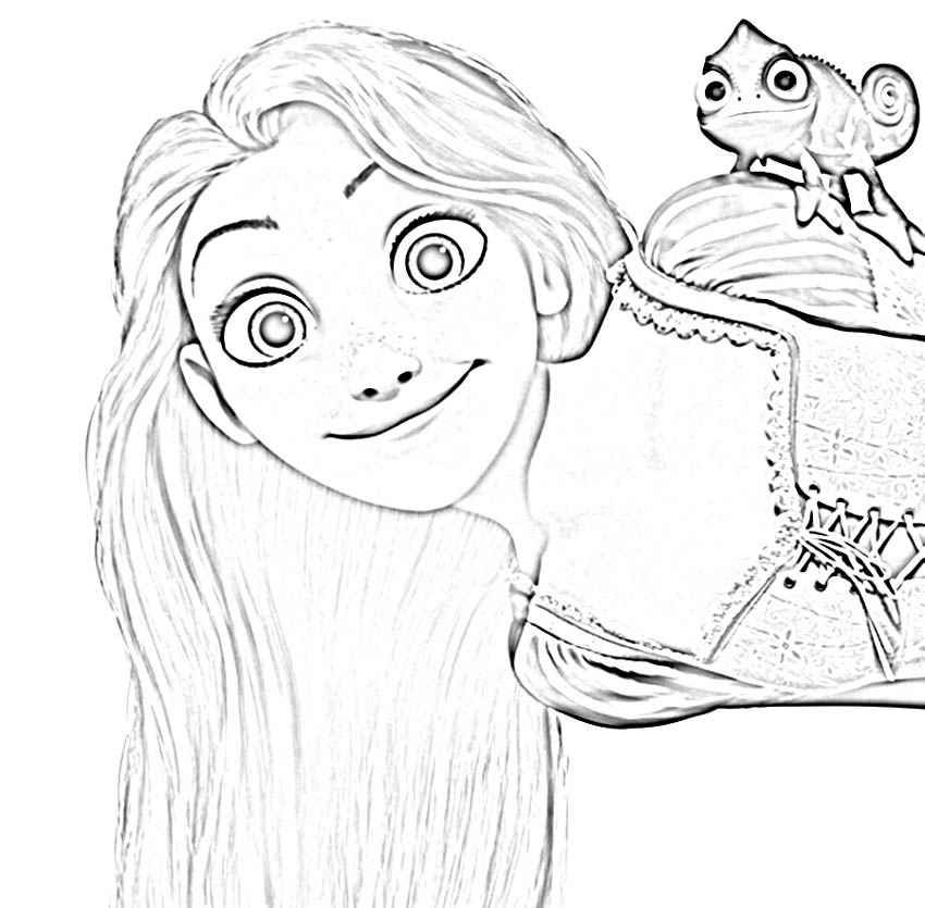 Rapunzel Coloring Pages Printable - Coloring Page