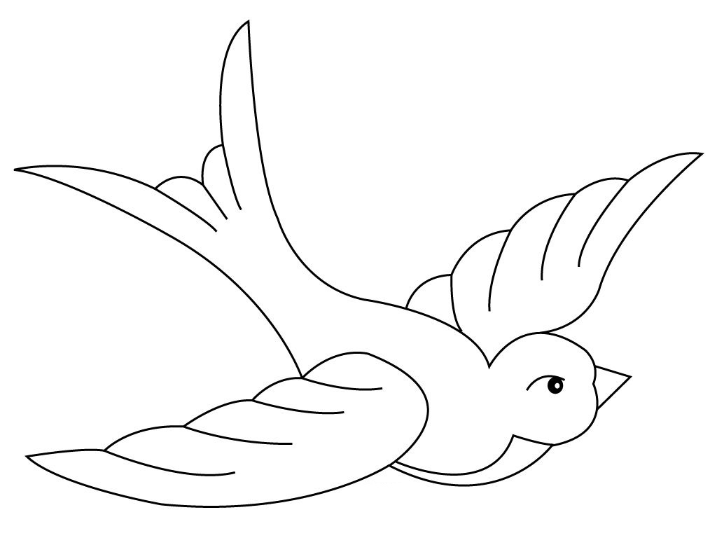 Flying Swallow coloring book to print and online