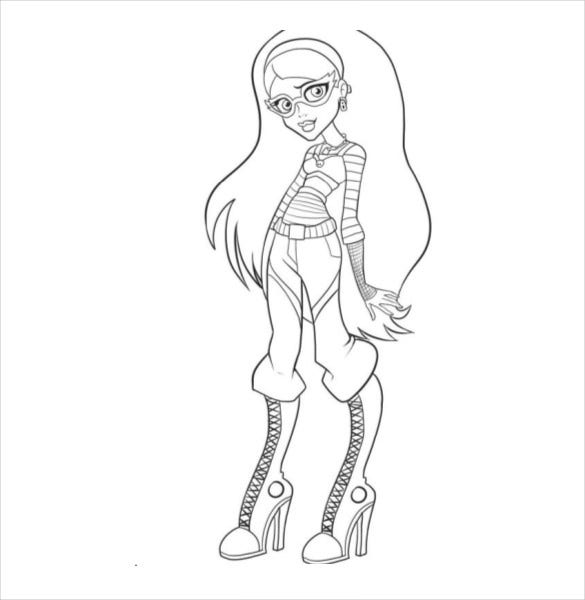 19+ Monster High Coloring Pages - PSD, AI, Vector EPS, PDF