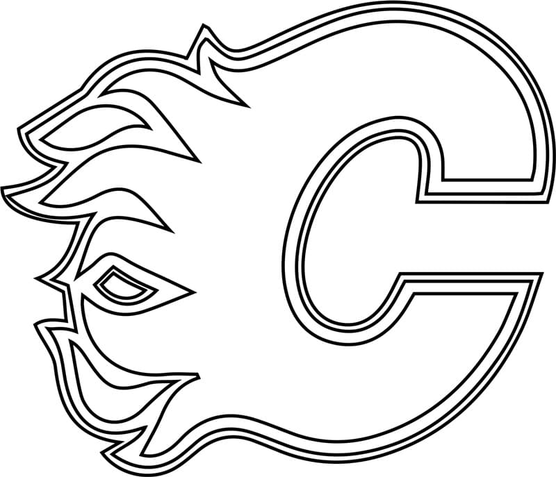 Calgary Flames Logo Coloring Page - Free Printable Coloring Pages for Kids