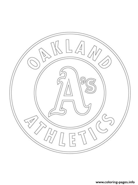 Oakland Athletics Colouring Pages - Free Colouring Pages