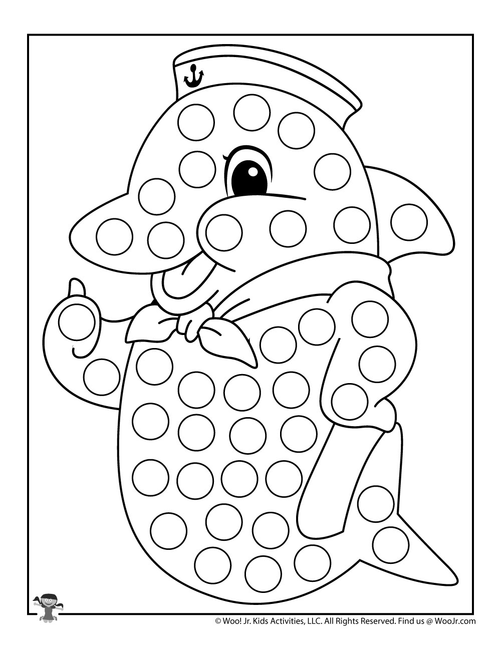 Dolphin Do a Dot Printables | Woo! Jr. Kids Activities : Children's  Publishing