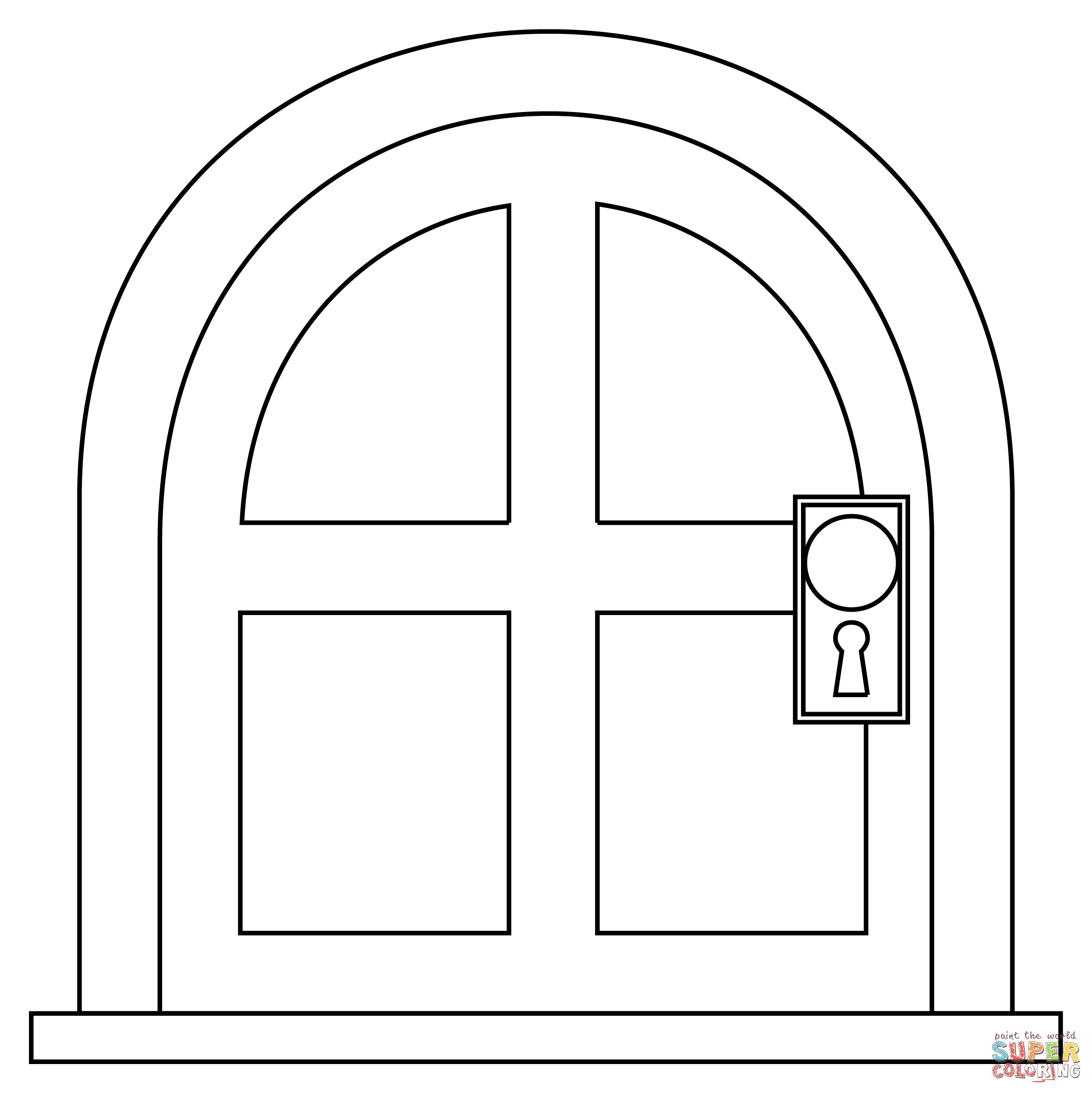 Door coloring page | Free Printable Coloring Pages