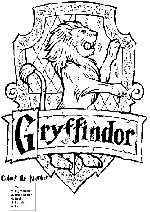 Harry Potter Gryffindor Coloring Pages | Harry potter ...