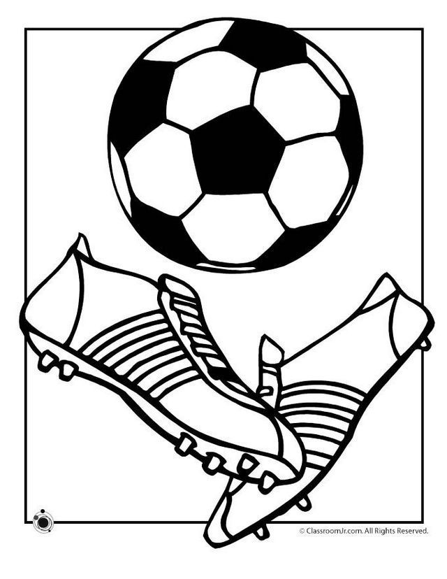 soccer ball and shoes coloring and drawing page | Dibujos de futbol,  Balones de futbol dibujo, Futbol para colorear