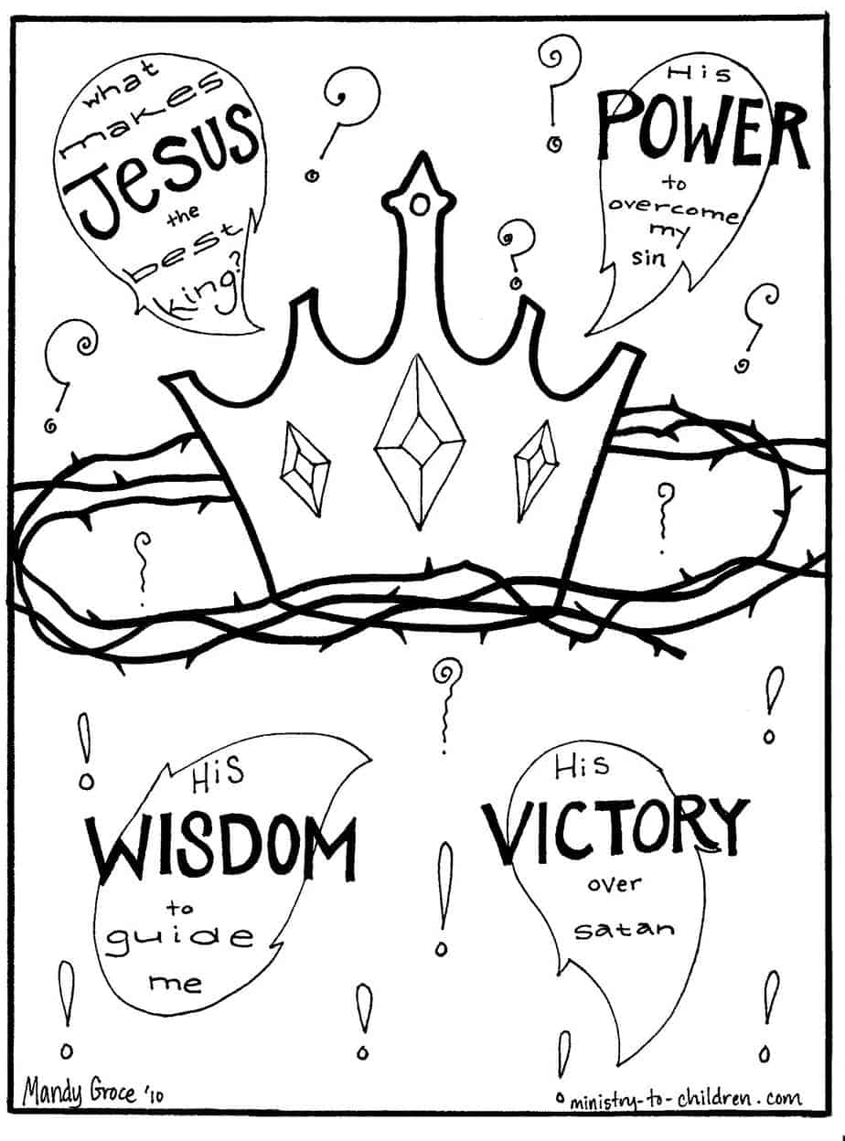 Gospel Coloring Pages: What Makes Jesus the Best King?