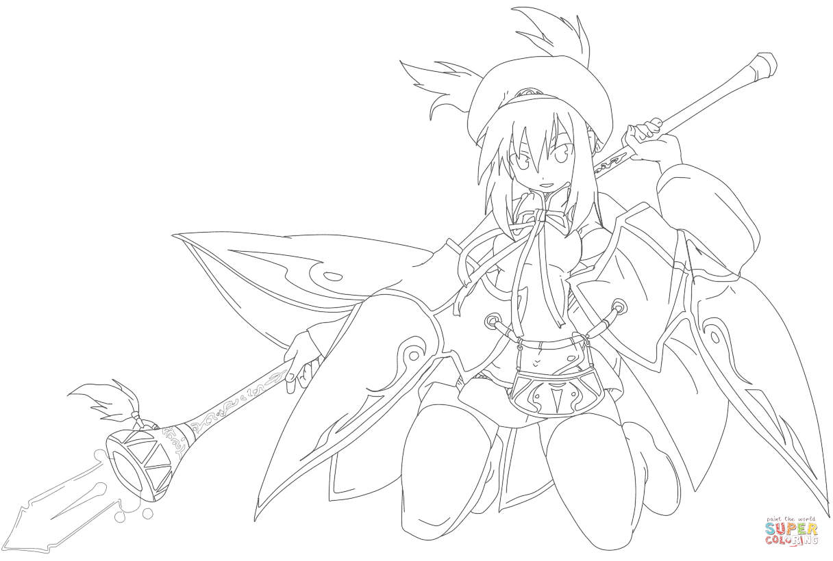 Lucia from Luminous Arc coloring page | Free Printable Coloring Pages