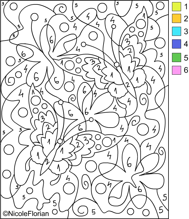 Free Color by Number Coloring Pages ...