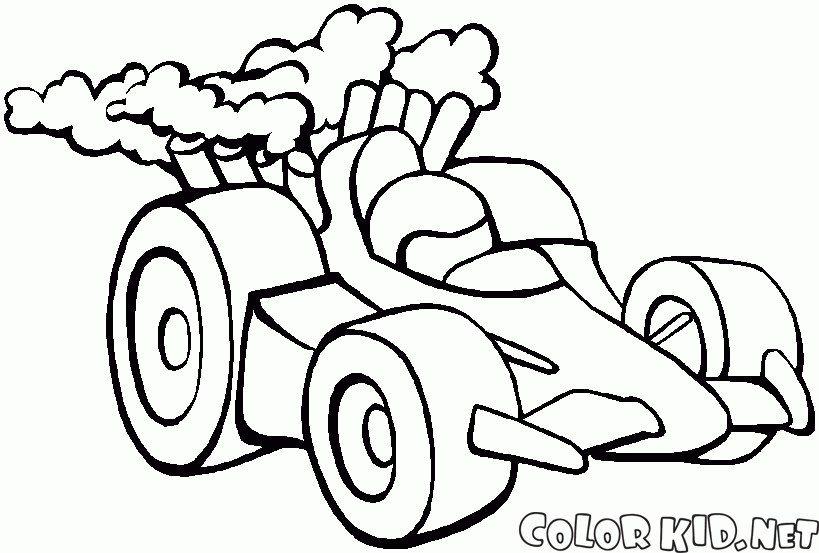 Coloring page - Racing car