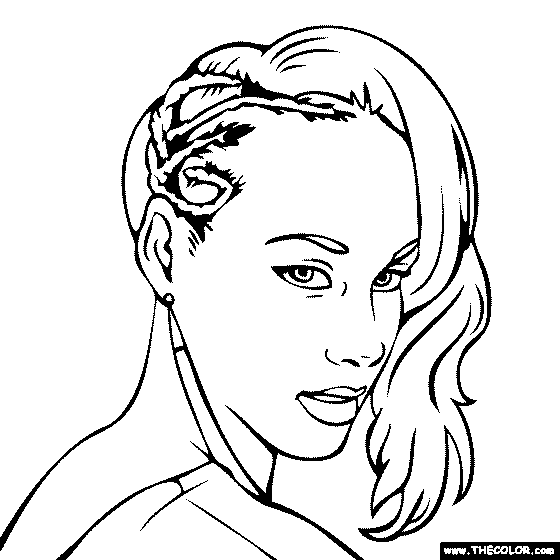 Alicia Keys Coloring Page | Alicia Keys Coloring