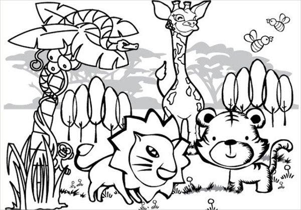 8+ Jungle Coloring Pages - PDF, PNG | Free & Premium Templates