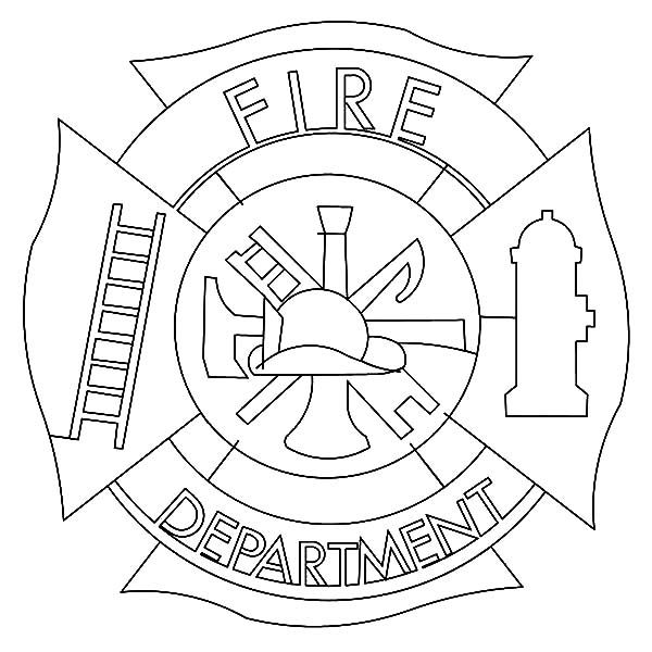 Fire Department Maltese Cross Coloring Page - Part 5