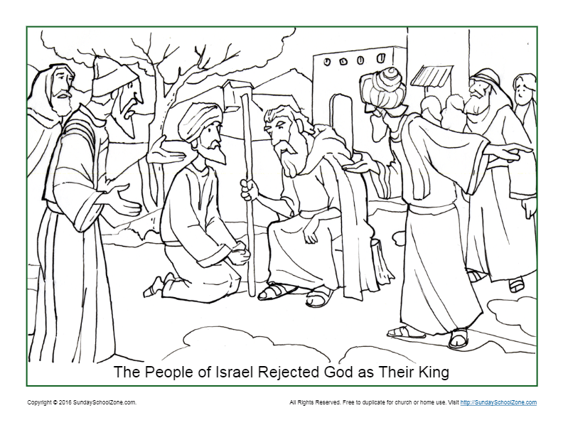 Israel Rejected God as Their King Coloring Page - Children's Bible  Activities | Sunday School Activities for Kids