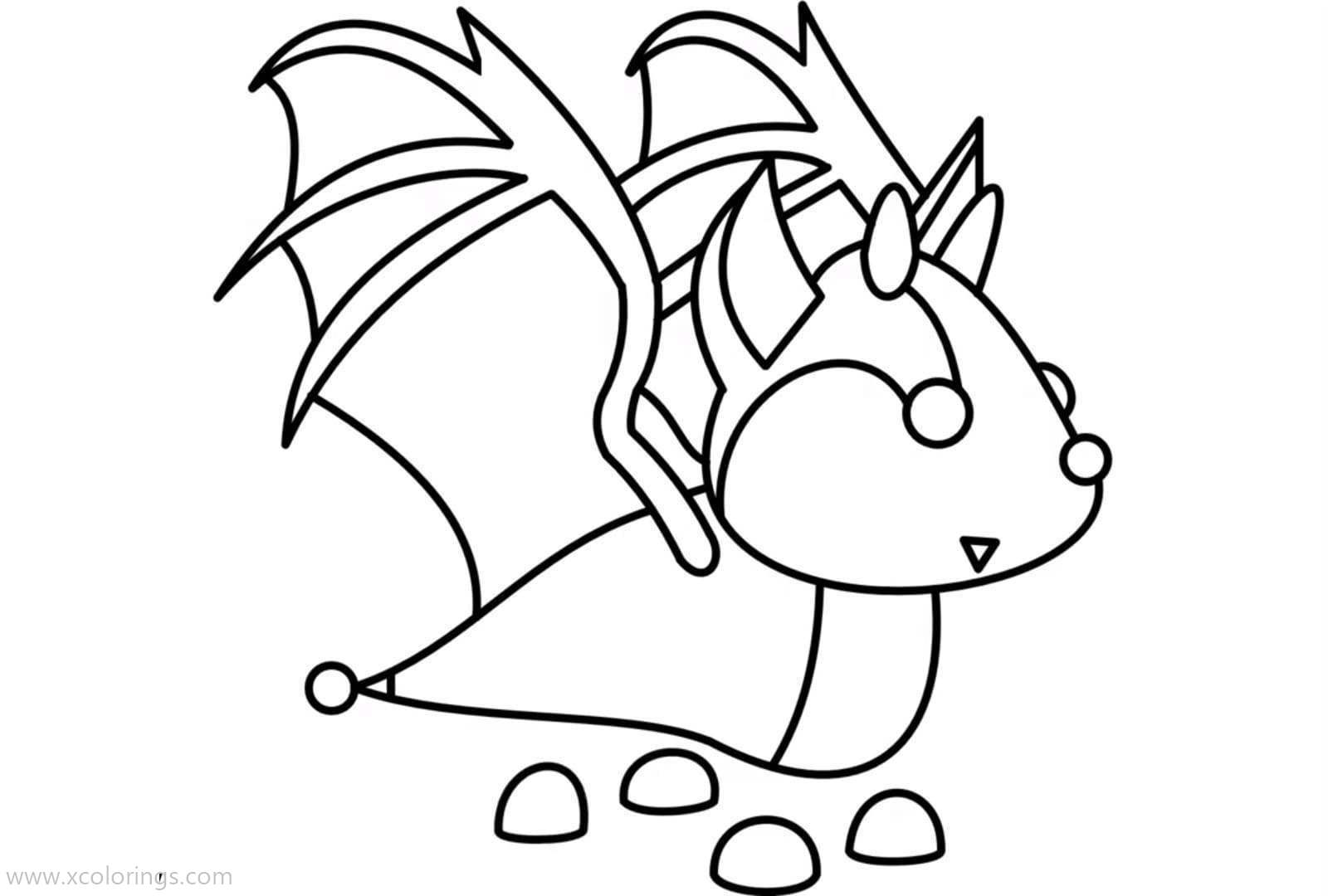 Roblox Adopt Me Coloring Pages Bat Dragon - XColorings.com