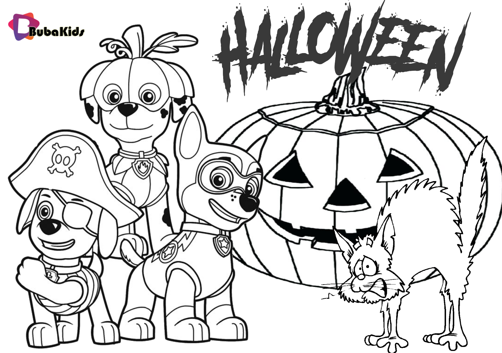 Paw Patrol Halloween Party 2019. Printable coloring page. Halloween, party, paw  patrol #Hallow… | Paw patrol coloring pages, Cartoon coloring pages, Coloring  pages