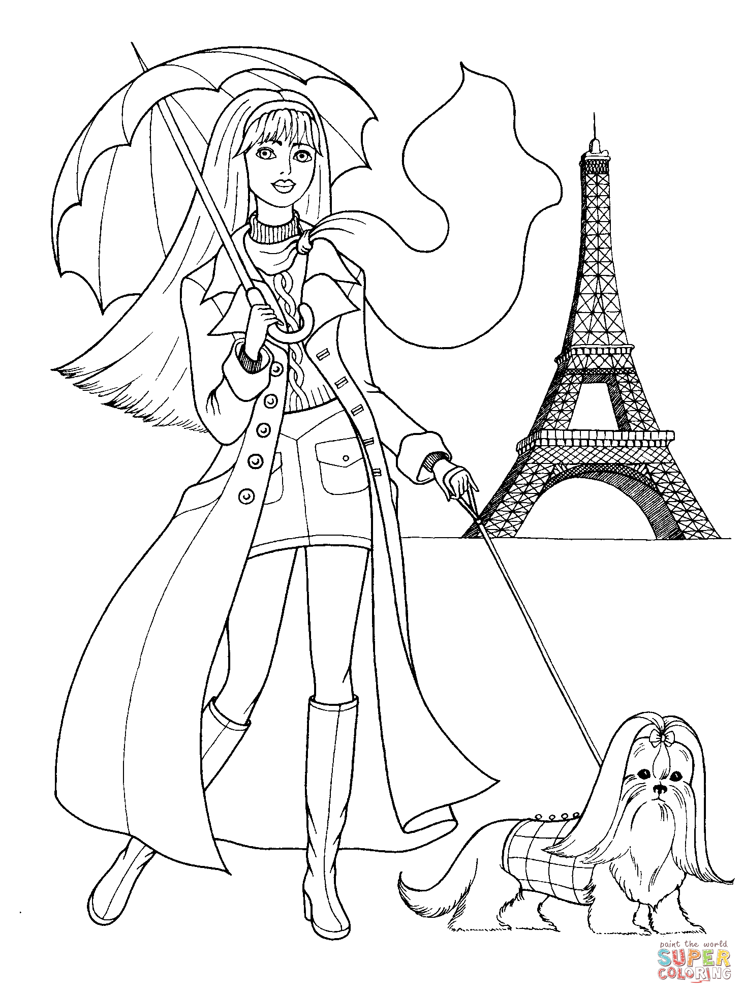 French Style coloring page | Free Printable Coloring Pages