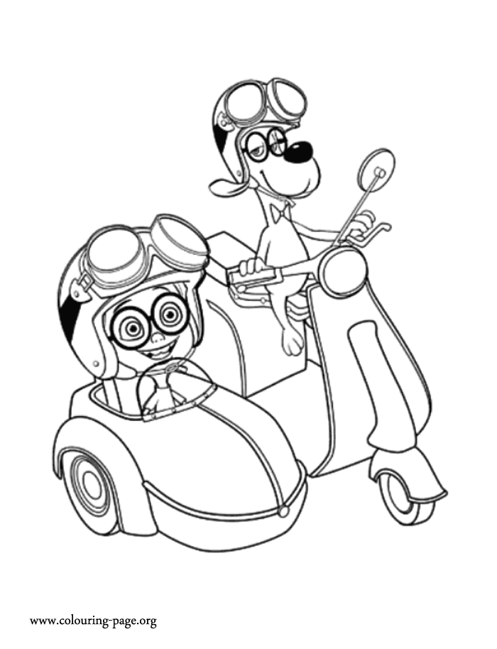 Mr. Peabody & Sherman - Mr. Peabody and Sherman on the motorcycle 