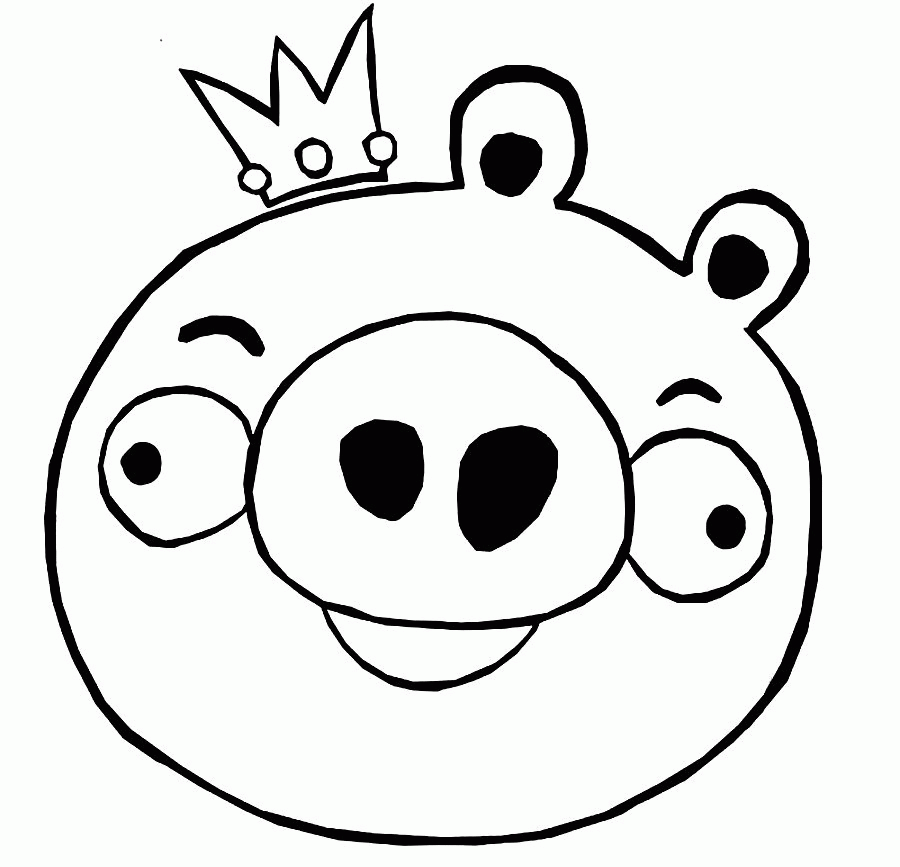 angry bird girl pig Colouring Pages