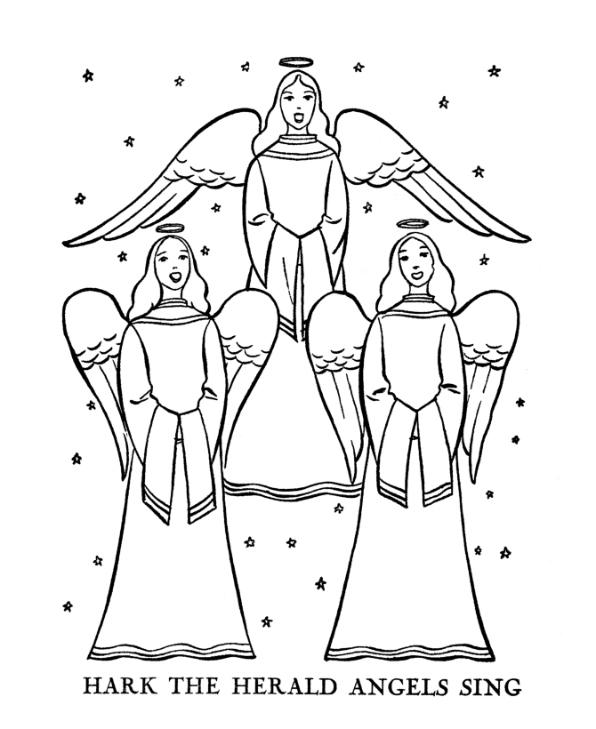 Bible Printables: The Christmas Story Coloring Pages - Hark the 