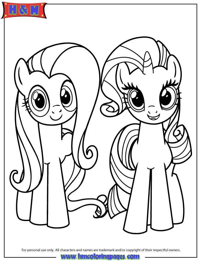 Rainbow Dash My Little Pony Cartoon Coloring Page | Free Printable 