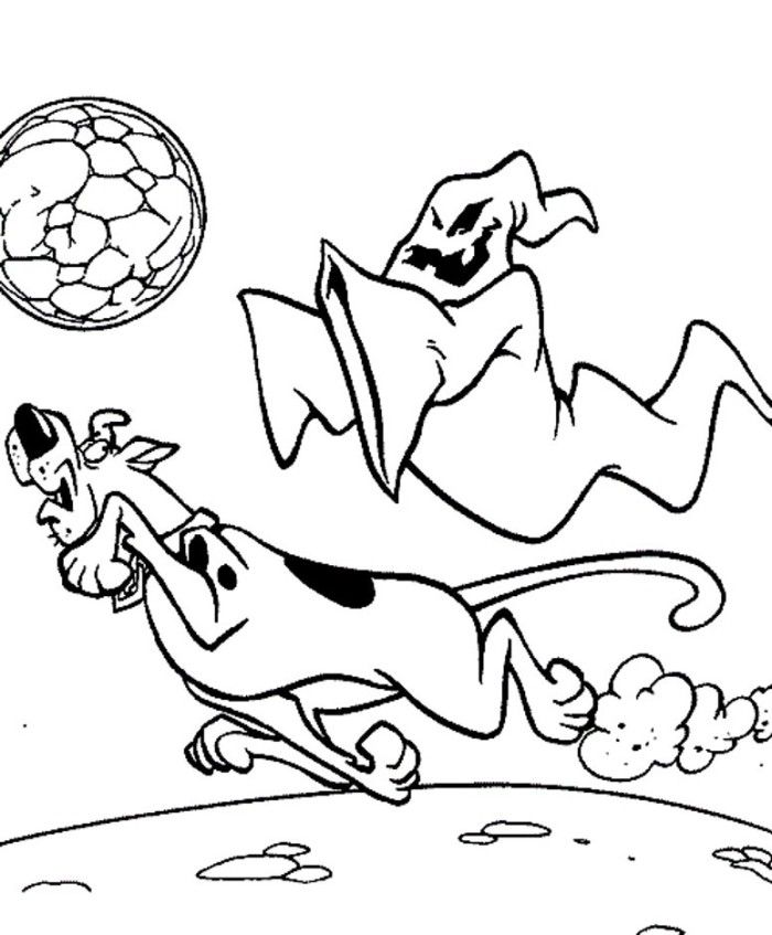 A Ghost Butler Scooby Doo Coloring Page - Cartoon Coloring Pages 