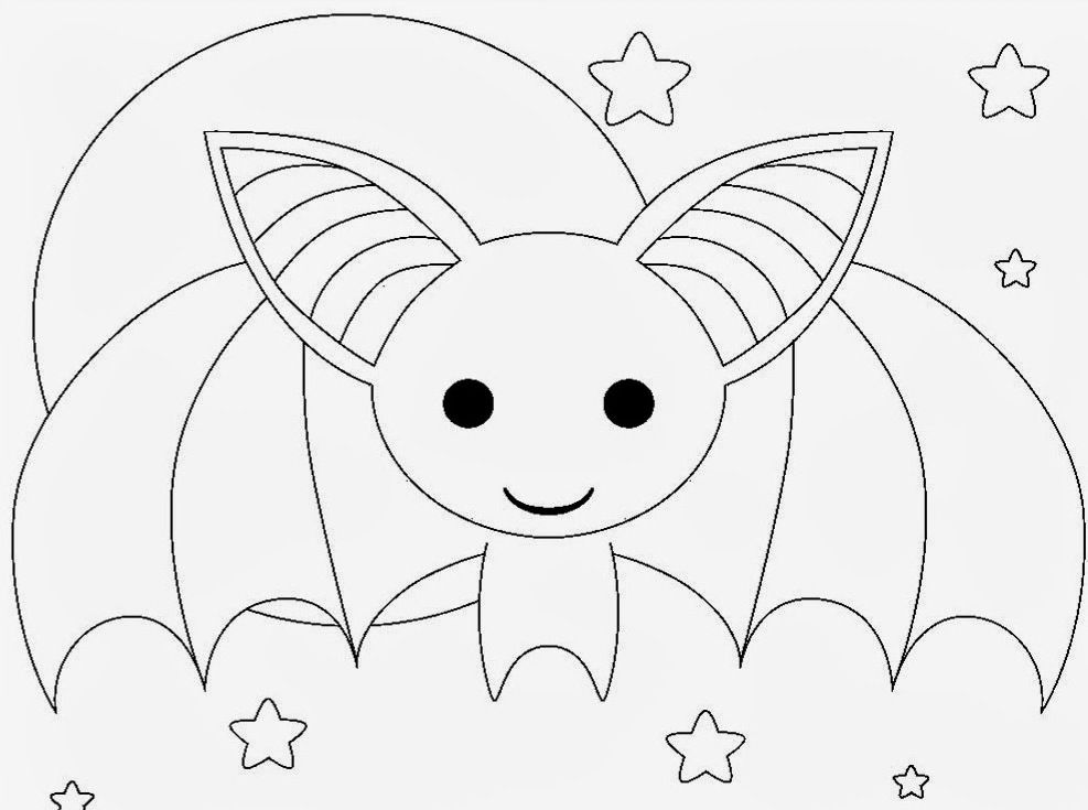 Cute Bat Coloring Pages :Kids Coloring Pages | Printable Coloring 