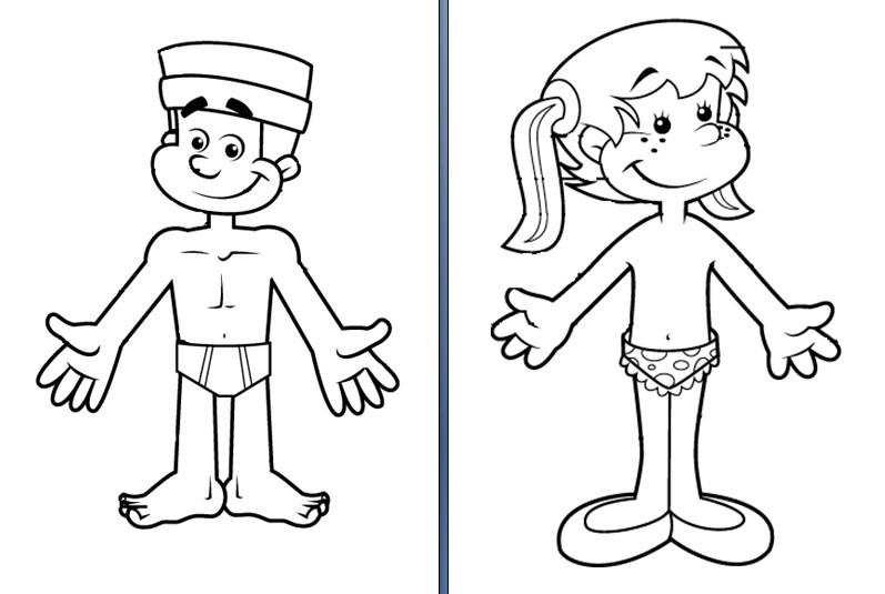 body clipart black and white - Clip Art Library