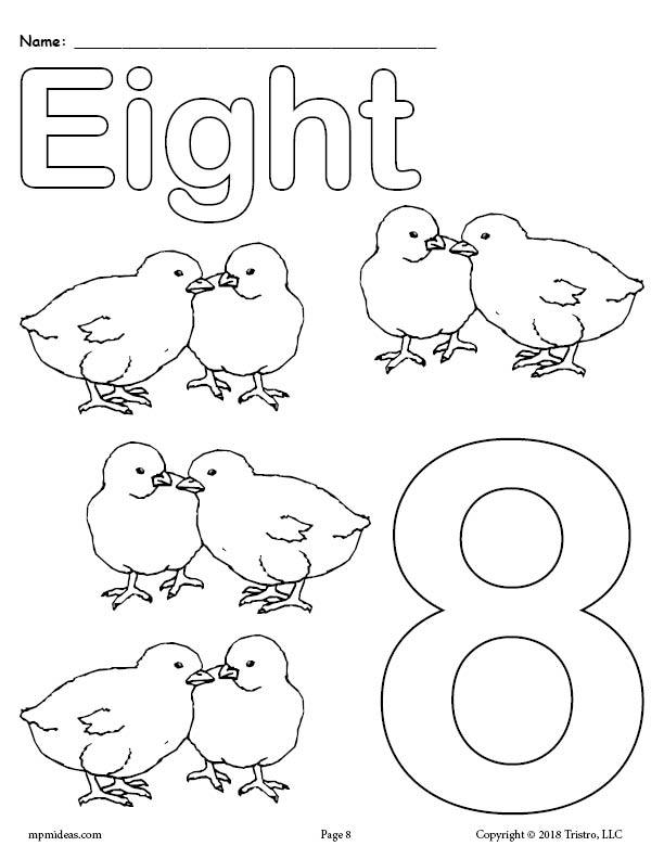 Printable Animal Number Coloring Pages - Numbers 1-10! – SupplyMe