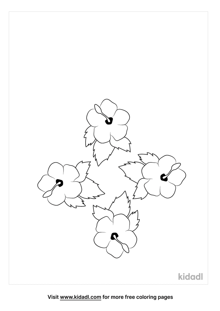 Hawaiian Flower Coloring Pages | Free Flowers Coloring Pages | Kidadl