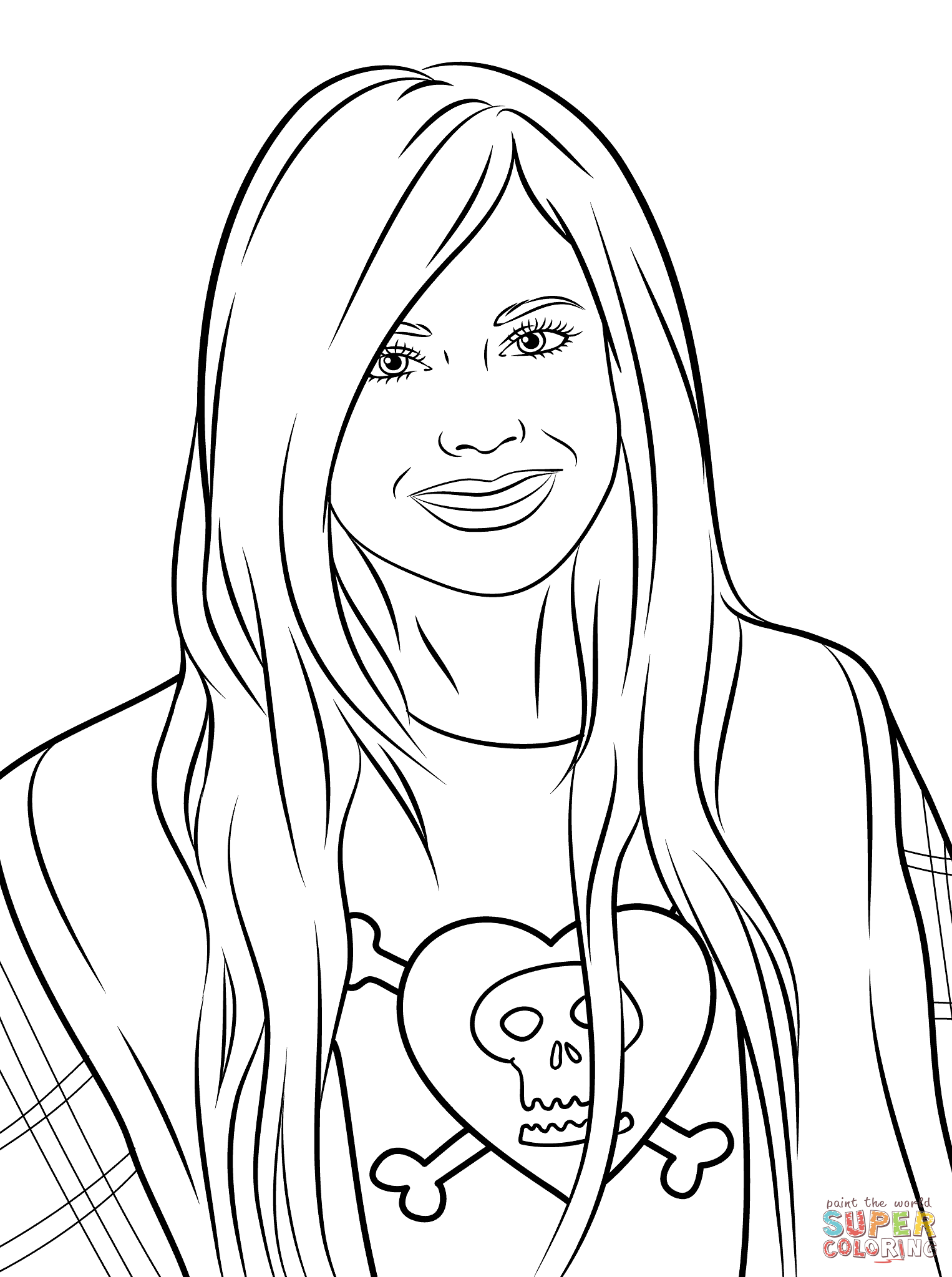 Avril Lavigne coloring page | Free Printable Coloring Pages