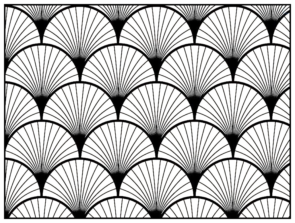 Geometric patterns art deco 2 - Art Deco Adult Coloring Pages