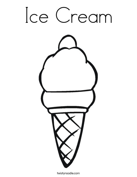 Ice Cream Coloring Page - Twisty Noodle