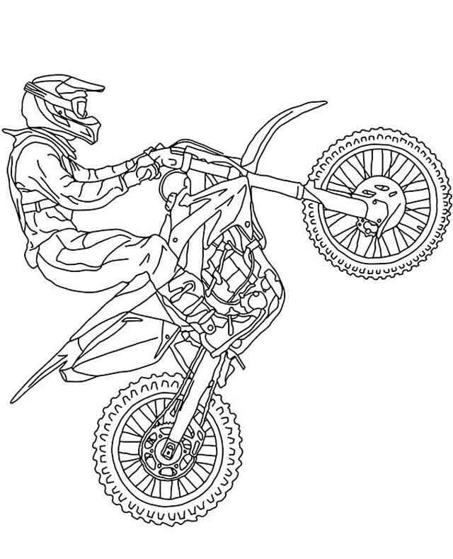 Cool Dirt Bike Coloring Page - Free Printable Coloring Pages for Kids