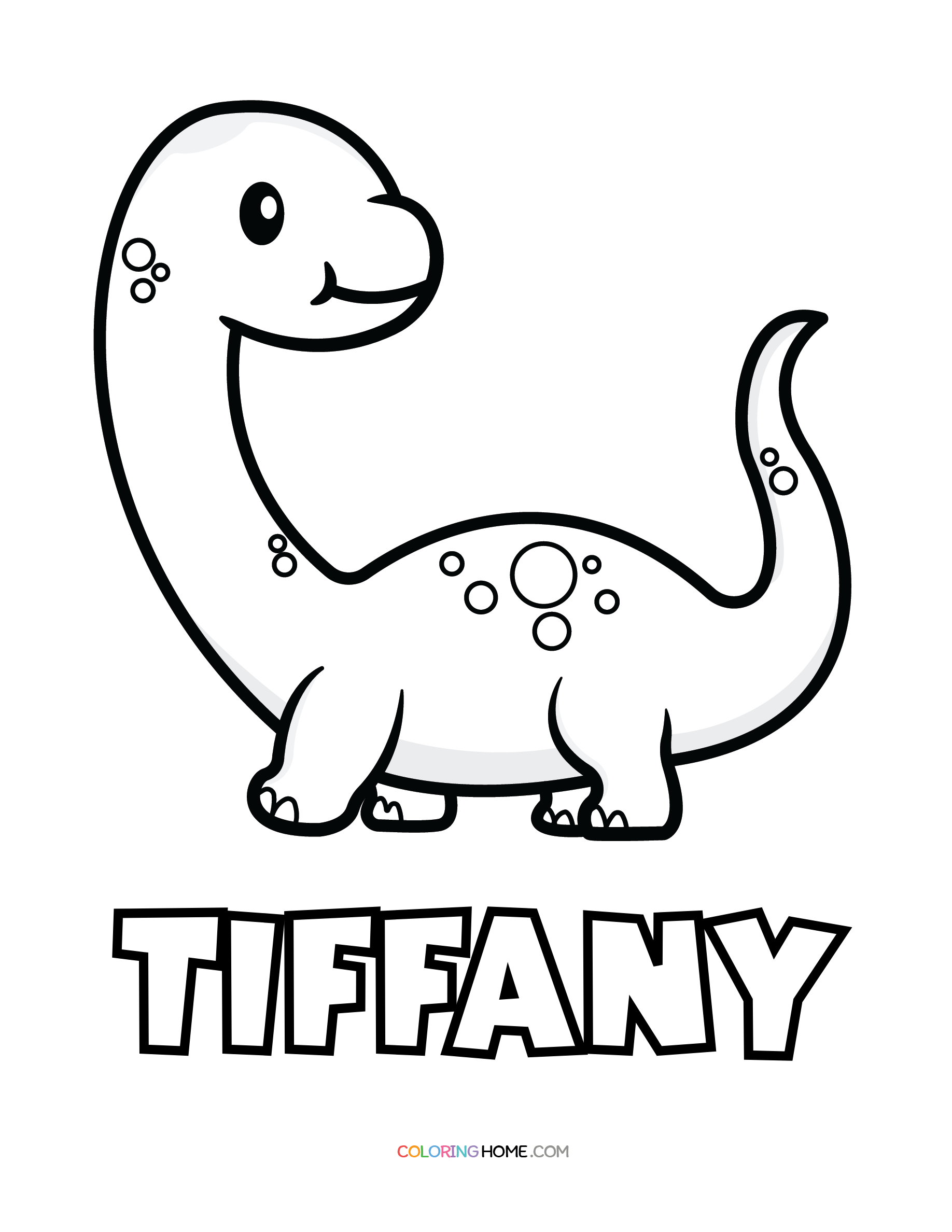 Tiffany dinosaur coloring page