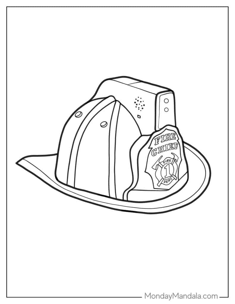 Firefighter Coloring Page Free - MiLG6GG9T