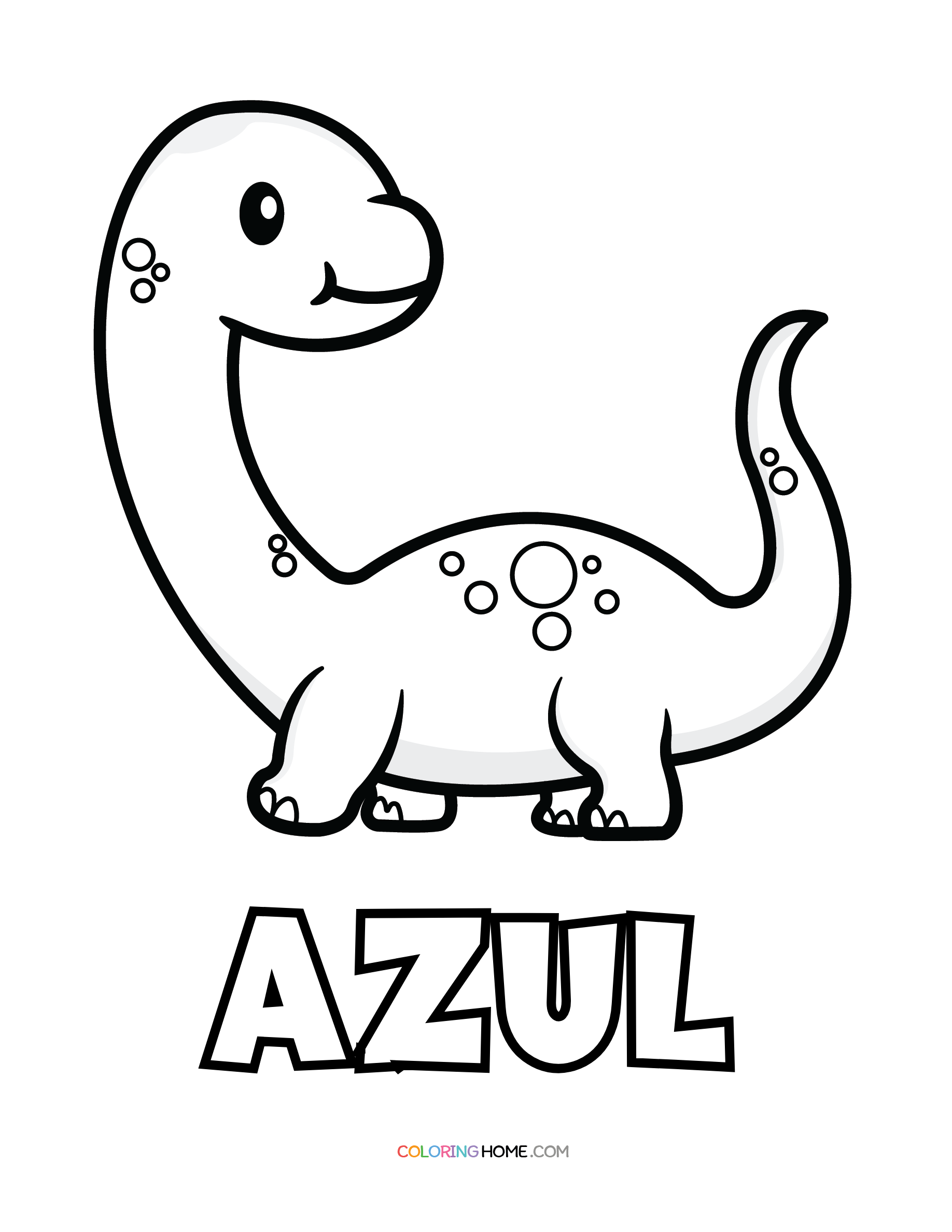 Azul dinosaur coloring page