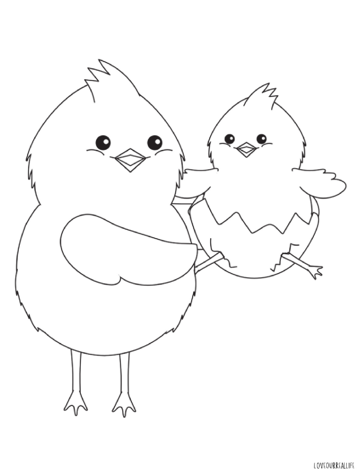 Chick Coloring Pages: Free Printable for Kids ⋆ Love Our Real Life