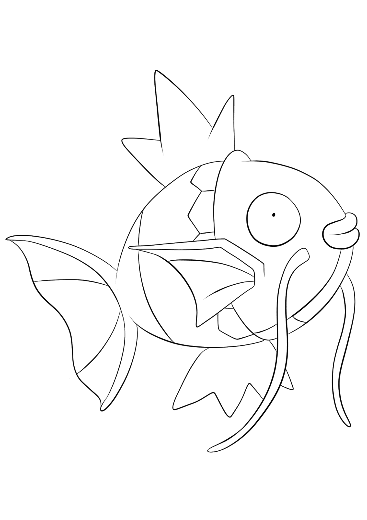 Magikarp No.129 : Pokemon Generation I - Coloring pages of TV Characters  Kids Coloring Pages