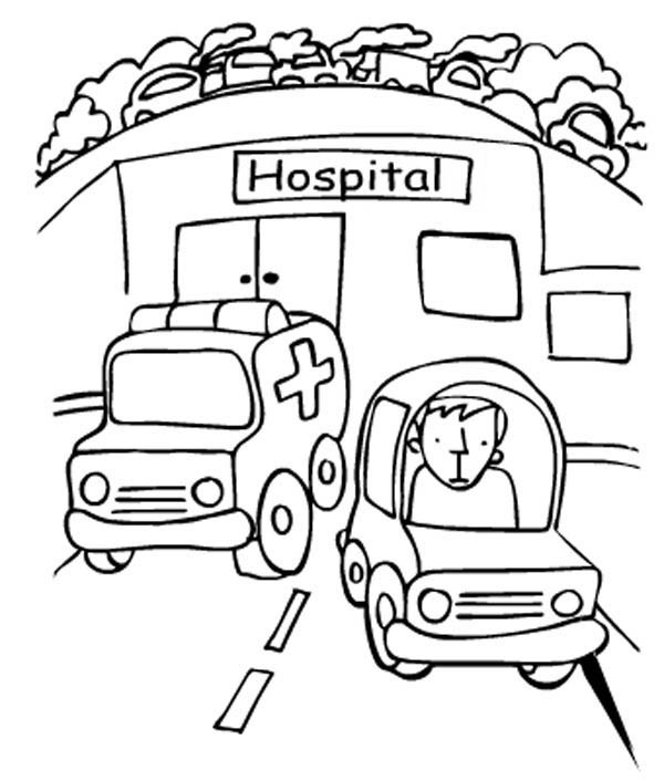 Emt hospital coloring pages