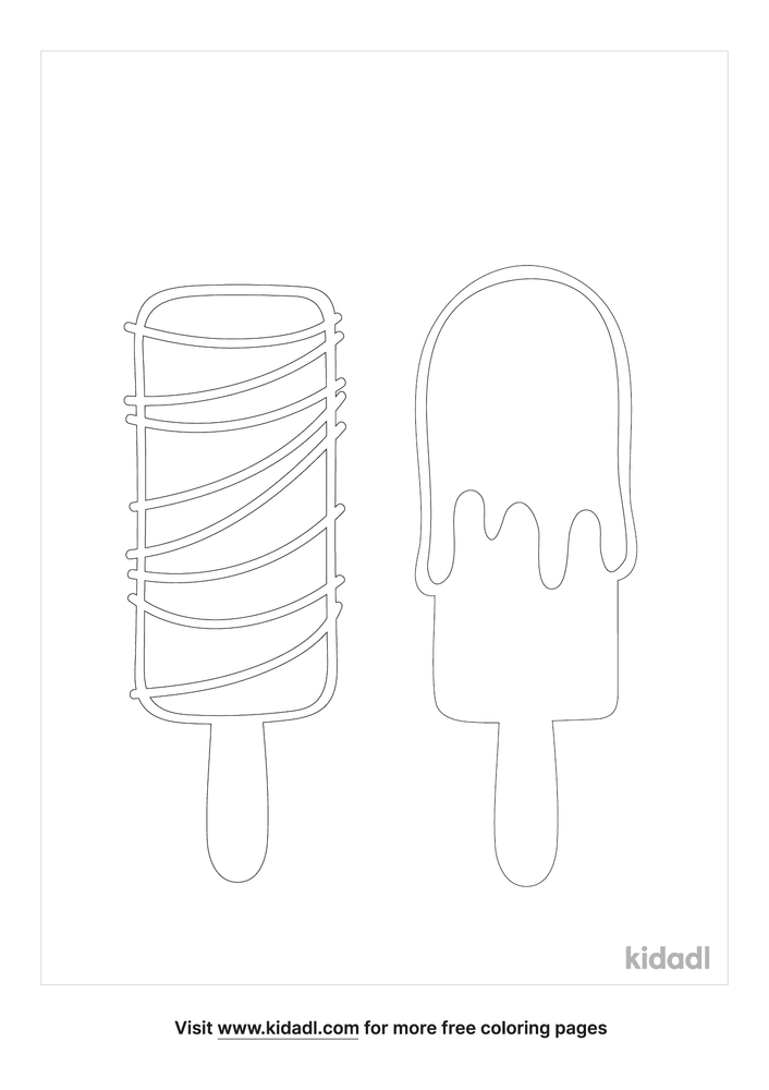 Popsicle With Out Stick Coloring Pages | Free Food Coloring Pages | Kidadl