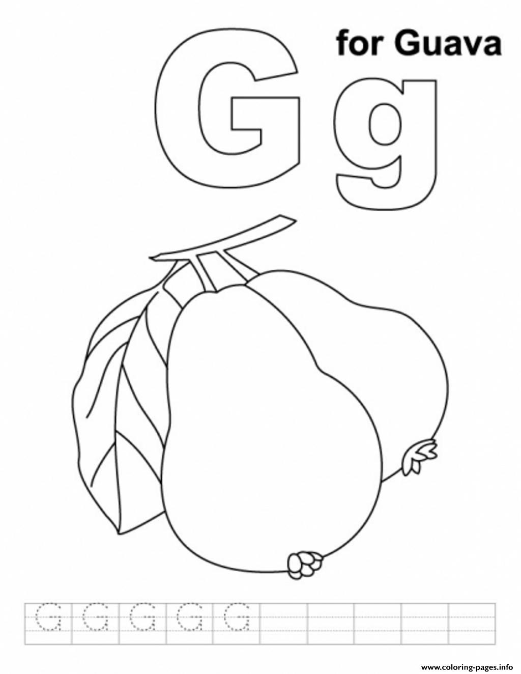 Guava S Alphabet G2d11 Coloring Pages Printable