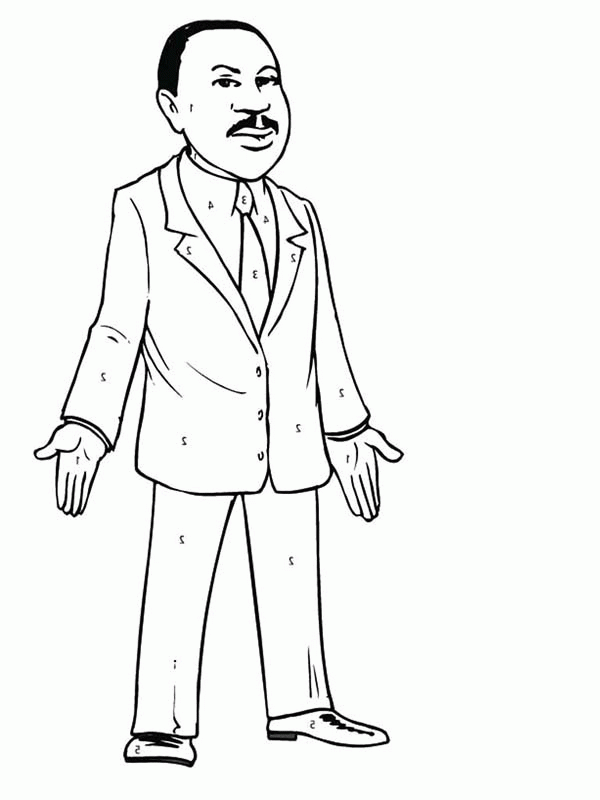 Lets Color Dr Martin Luther King Jr Coloring Page - Free ...